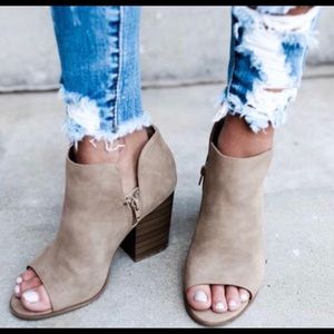 New, peep toe boots!!